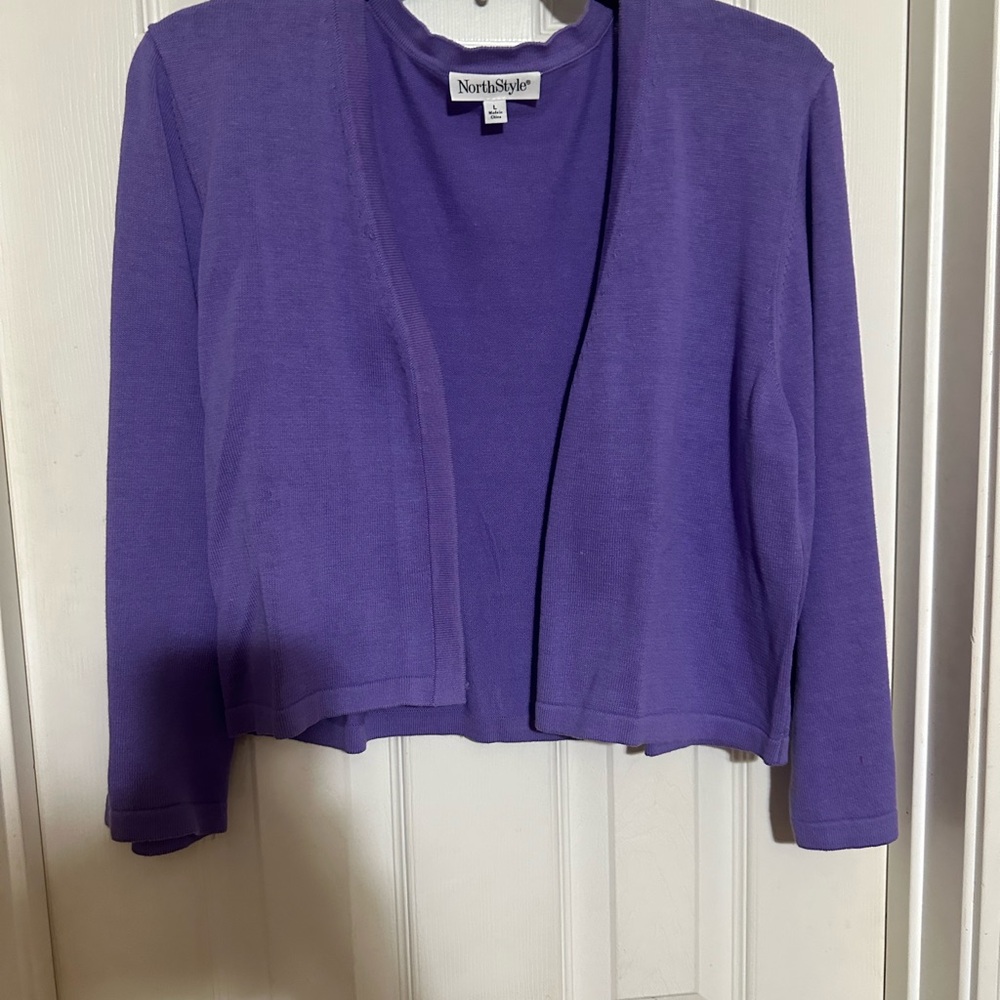 NorthStyle Women's Vibrant Purple Cardigan